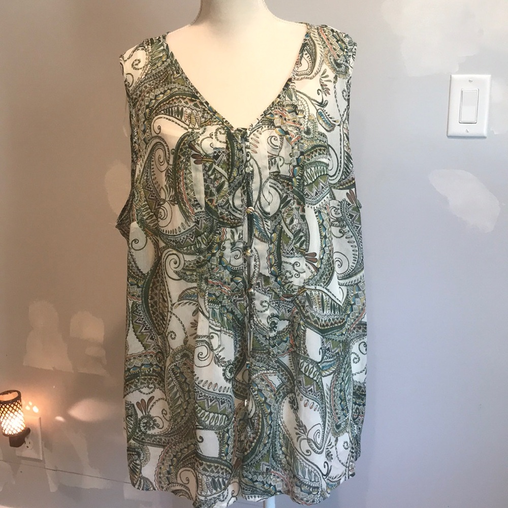 Liz Claiborne Sheer Tunic Top w Camisole 3X